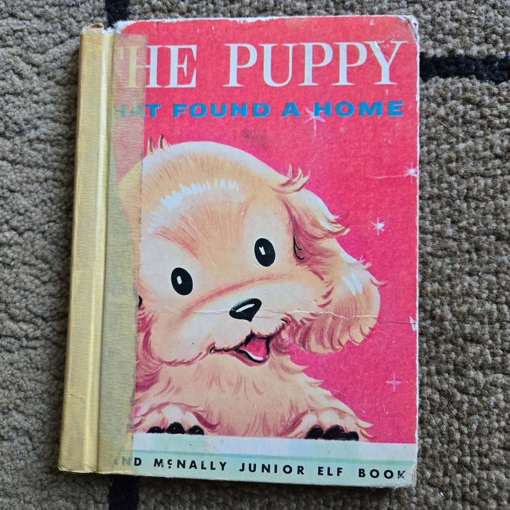Vintage Rand McNally Junior Elf Book The Puppy That Found a Home 103:15 Collect